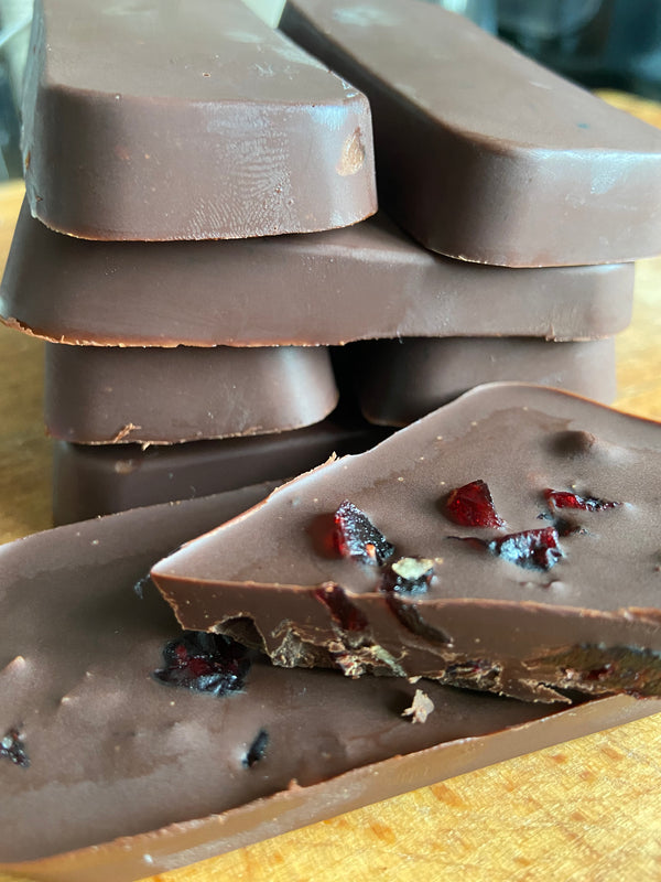 Coeliac Friendly: Dark Chocolate, cranberry nut energy bars