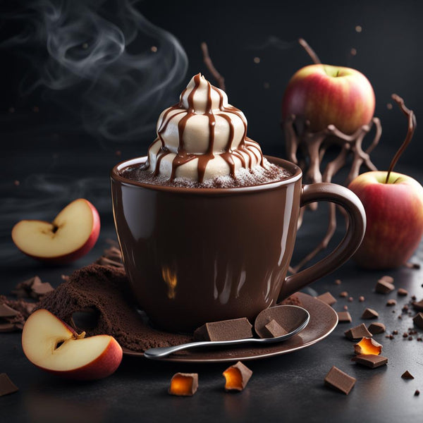 Autumn Hot Dark Chocolate Recipes: Salted Caramel Apple