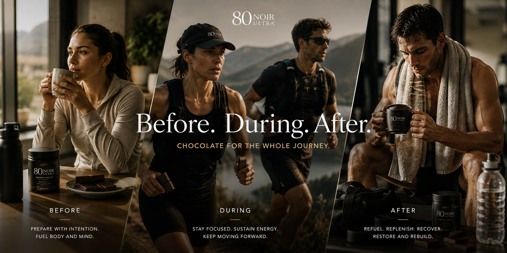 Before During After - cacao and performance